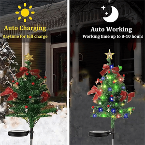 Solar Christmas Trees Lights Outdoor Decoration Waterproof