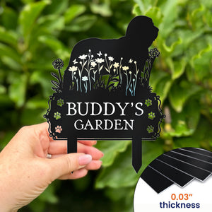 Personalized Dog Metal Garden Stake With Quote, Floral Silhouette Yard Decor, Unique Gift for Pet Owners