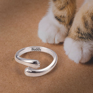 Personalized Paw Hug Ring - Gift For Pet Lovers