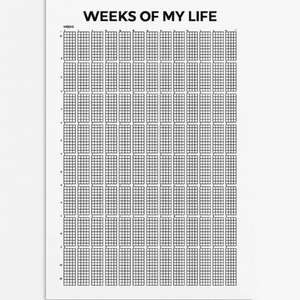Weeks Of My Life - Motivational Life Calendar Poster