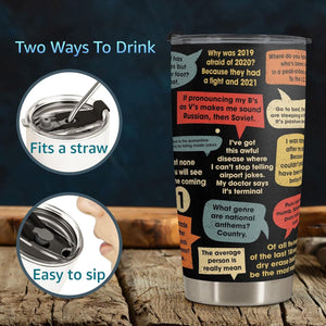 Gift for Dad - Stainless Steel Tumbler 20Oz - Dad Joke Birthday Gift for Dad Men Gift - Fathers Day Gift