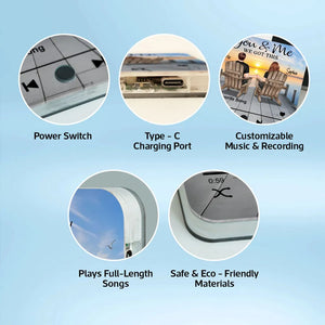 Romantic Couple Hand-in-Hand Personalized Music Fridge Magnet - Personalized Anniversary & Valentine's Gift for Couples