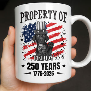 Property Of Patriotic Dog Coffee Mug, Gift For Dog Lovers