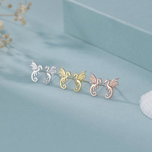 Extra Small Dragon Stud Earrings Birthday Anniversary Gift for Dragon Lover