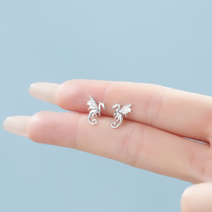 Extra Small Dragon Stud Earrings Birthday Anniversary Gift for Dragon Lover