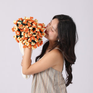 Hand-Knitted Daisy Blanket Bouquet Blanket Ready-Made Hand-Woven Flower Blanket, Gift For Mother And Girlfriend