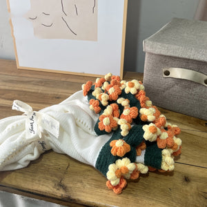 Hand-Knitted Daisy Blanket Bouquet Blanket Ready-Made Hand-Woven Flower Blanket, Gift For Mother And Girlfriend