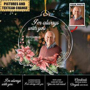 Custom Photo Not A Day Goes By That You Are Not Missed - Memorial Personalized Custom Ornament - Acrylic Round Shaped - Sympathy Gift For Family Members