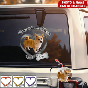 Personalized Photo Forever In My Heart Dog Memorial Decal