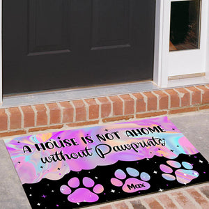Hologram Pawprints Pets Personalized Doormat