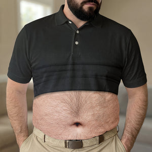 Gag Personalized Polo Shirt - Funny Belly For Men, Dad Bod,Husband