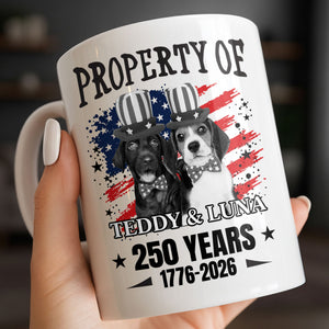 Property Of Patriotic Dog Coffee Mug, Gift For Dog Lovers