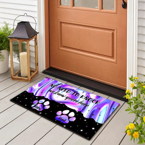 Hologram Pawprints Pets Personalized Doormat