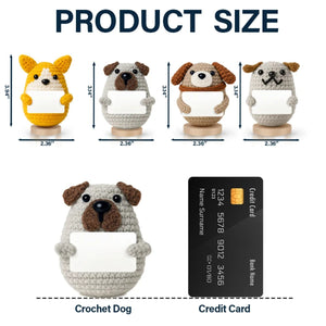 I May Be A Tiny Dog - Personalized Doll Crochet With Custom Card