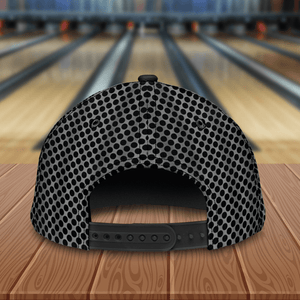 Black And Red Bowling Personalized Classic Cap, Personalized Gift for Bowling Lovers