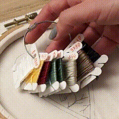 DIY Heart Shaped Hand Embroidered Christmas Ornament