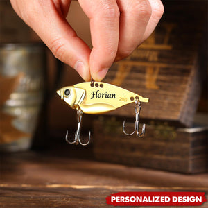 Personalized Metal Engraved Fishing Lure Hook With Wood Box - Gifts For Fishing Lover