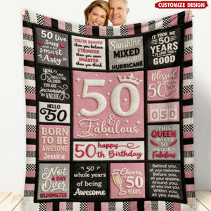 Personalized Birthday Blanket - Happy Birthday Gift