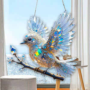 Crystal Sky Bluebird Window Hanging - Gift for Bird Lover