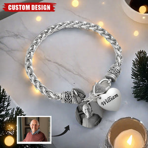 Personalized Angel Wing Memorial Bracelet-Sympathy Gift For Friend Or Family