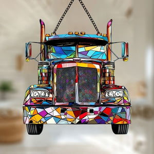 Colorful Truck Window Hanging Suncatcher Ornament Gift For Truck Lovers