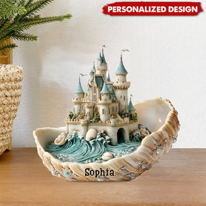 Seashell Castle Souvenir Gift-Personalized Sea Lover Shaped Acrylic Plaque