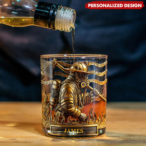 Proud Firefighter - Personalized Firefighter Whiskey Glass