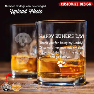 Thank You For Being My Daddy-Personalized Whiskey Glass-Father's Day Gift