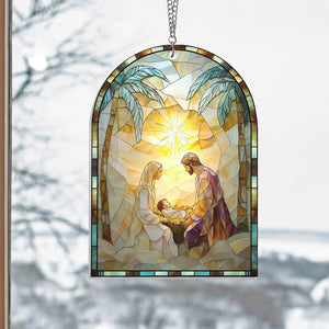 Nativity Jesus Christ Window Hanging Suncatcher