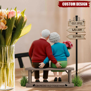 Funny Old Couple Acrylic Plaque - Personalized Gifts For Couple