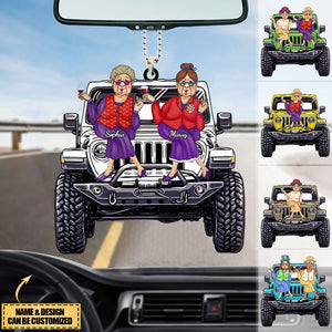 Smile A Lot More With Car Personalized Car Hanging Ornament - Gift For Old Friends