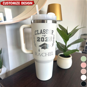 Personalized Graduation Tumbler With Handle-Gift For Class of 2025