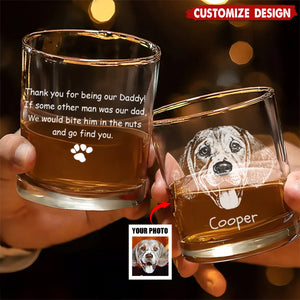 Thank You For Being My Daddy-Personalized Whiskey Glass-Father's Day Gift