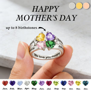 Personalized Birthstones Rings-Mother's Day Gift