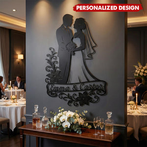 Personalized Wedding Monogram Metal Sign-Home & Wedding Gift