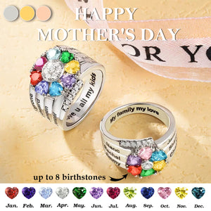 Personalized Birthstones Rings-Mother's Day Gift