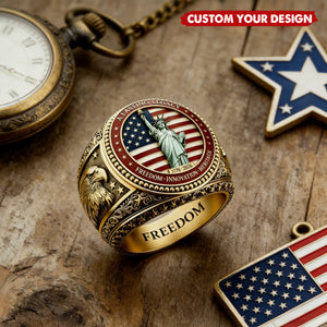 Personalized US 250th Anniversary Patriot Ring