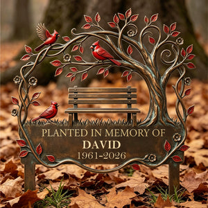 Memorial Stake Cardinal Remembrance Gift - Personalized Garden Stake