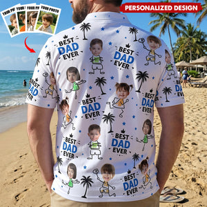 Best Dad Ever-Personalized Polo Shirt-Gift For Dad, Husband, Grandpa