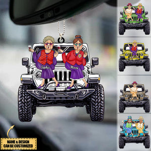 Smile A Lot More With Car Personalized Car Hanging Ornament - Gift For Old Friends