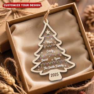 Wish You A Wonderful Christmas - Family Personalized Tree Ornament 2025