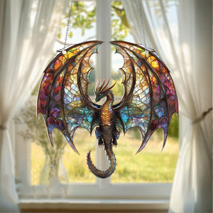 Majestic Dragon Window Hanging Suncatcher Ornament - Nique Gift for Dragon Lovers
