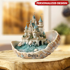 Seashell Castle Souvenir Gift-Personalized Sea Lover Shaped Acrylic Plaque