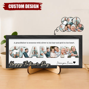 Dad You Are The World Personalized 2-Layered Wooden Plaque - Father's Day Gift For Dad, Grandpa