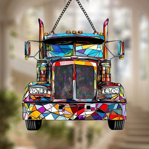 Colorful Truck Window Hanging Suncatcher Ornament Gift For Truck Lovers