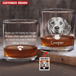 Thank You For Being My Daddy-Personalized Whiskey Glass-Father's Day Gift