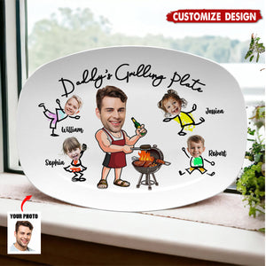 Daddy Grilling Plate - Father's Day Gift For Dad, Grandpa