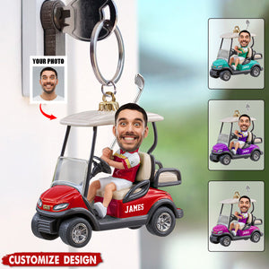 Personalized Golf Acrylic Keychain - Gift for Golf Lovers