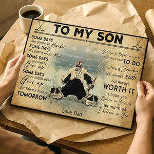 Custom Personalized Ice Hockey Poster, Gifts For Hockey Goalies