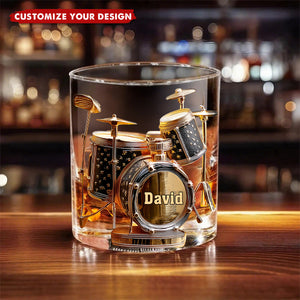 Awsome Drumer - Personalized Drummer Whiskey Glass